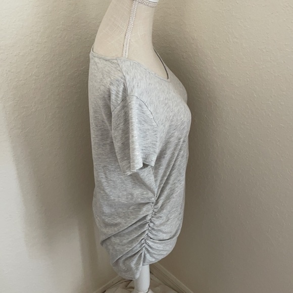 Times Two Short Sleeve Maternity Top Size Large in Gray. - Picture 4 of 6